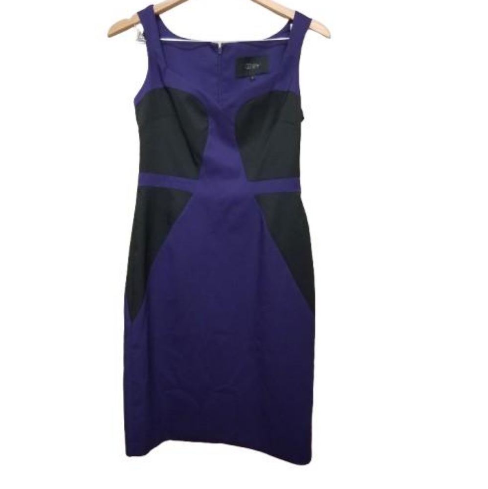 Cenia New York  Size 4 Chic Purple and Black Midi Dress
